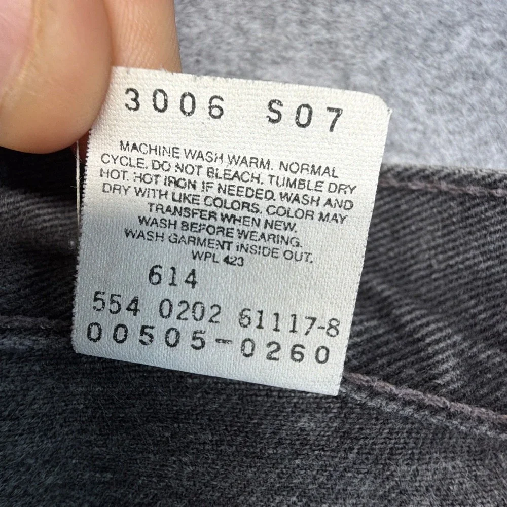 Vintage Levis 505 Black Straight Jeans Made in USA Mens 32x30 (Fits 32x28)